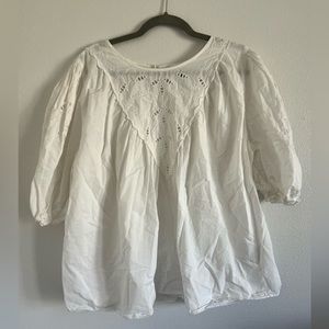 White H&M Lace Blouse sz L